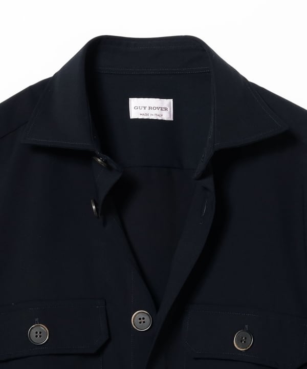 美品 GUY ROVER 2ポケット ソリッド シャツブルゾン 長袖　黒 Brilla per il gusto（ブリッラ ペル イル グスト）【別注】GUY