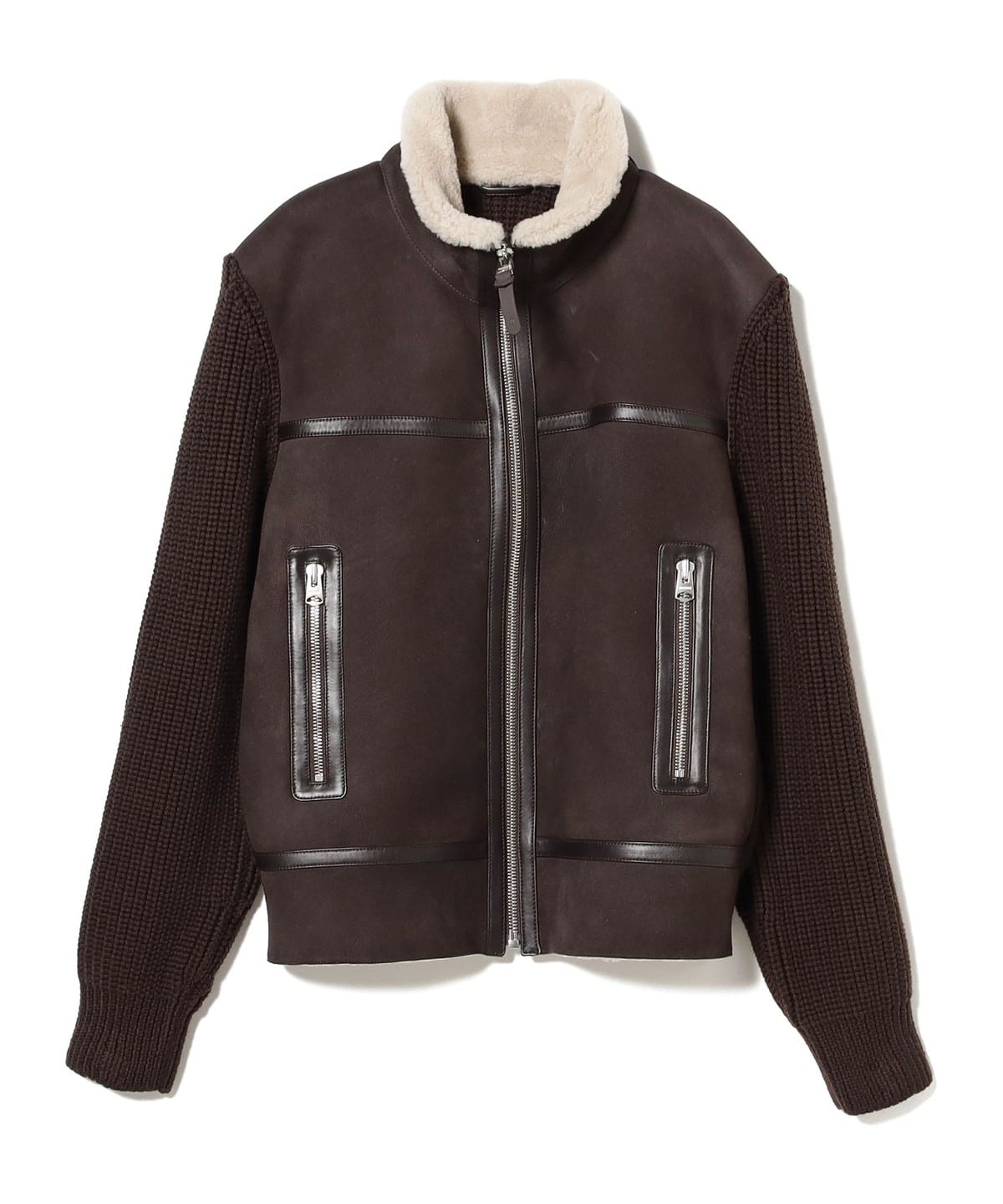 MACKAGE / JONATHAN �j�b�g�X���[�u ���[�g���W���P�b�g �u���]�� MEN COFFEE-NATURAL XL