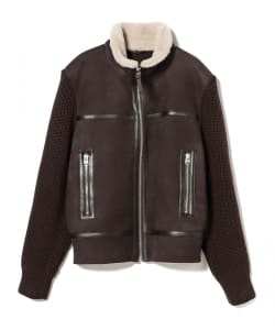 MACKAGE / JONATHAN ニットスリーブ ムートンジャケット