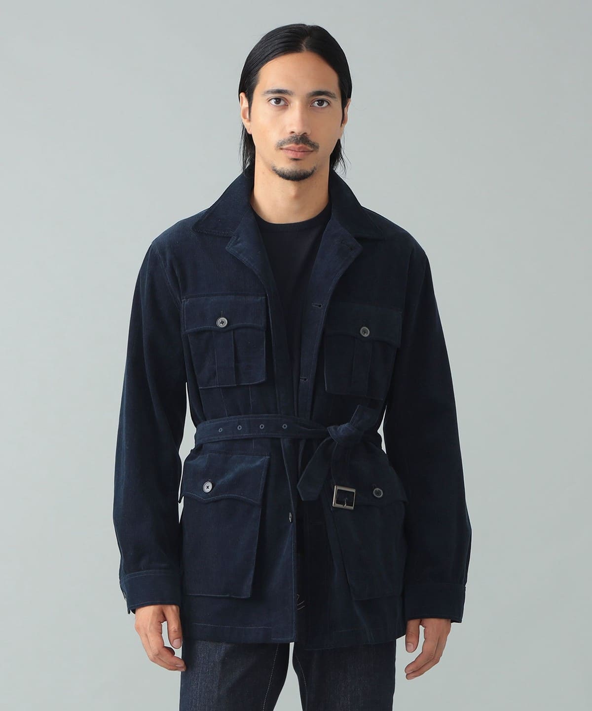 【別注】D. C.WHITE / コーデュロイ サファリジャケット ブルゾン MEN NAVY/24 48