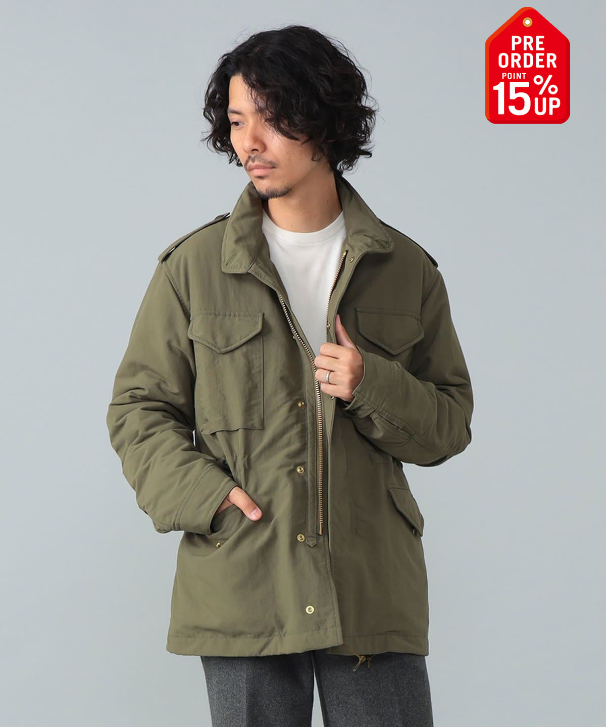 【+15%ポイントUP】【別注】M. I.D. A. ミダ / M-65 ミリタリージャケット ブルゾン MEN OLIVE S 【+15%ポイントUP】【別注】M. I.D. A. ミダ / M-65 ミリタリージャケット ブルゾン MEN OLIVE S
