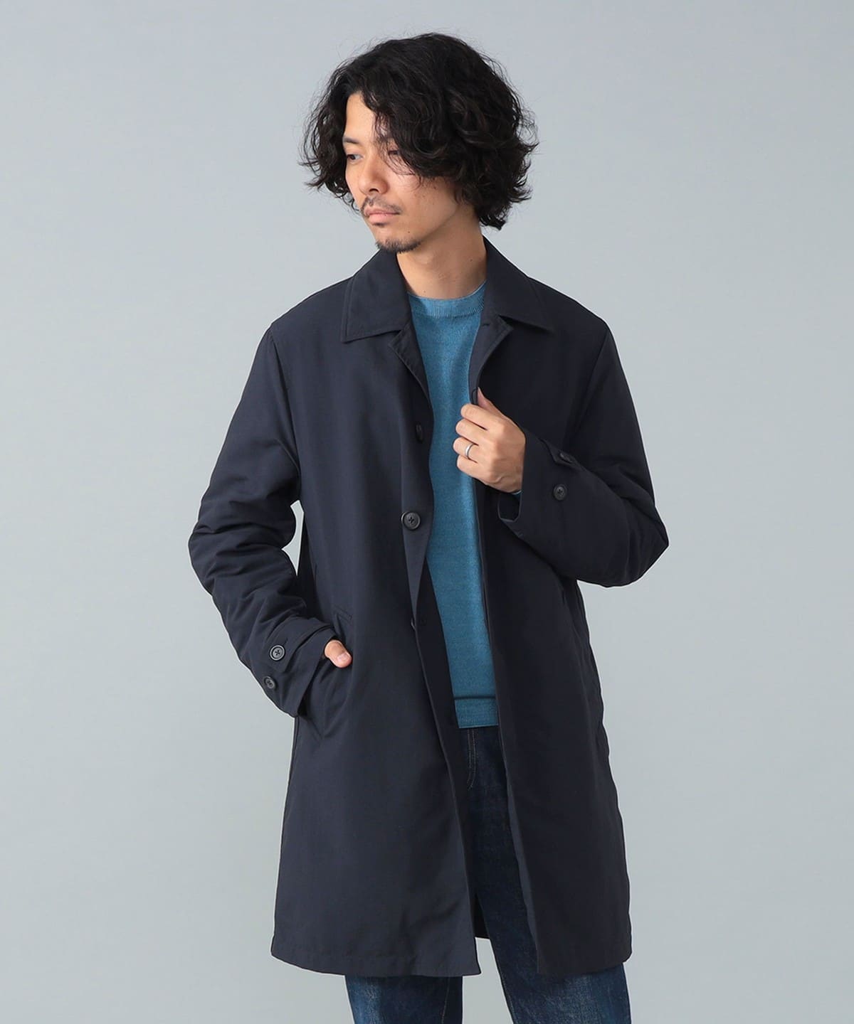 【別注】M. I.D. A. ミダ / ライナー付き ステンカラーコート コート MEN NAVY 50 【別注】M. I.D. A. ミダ / ライナー付き ステンカラーコート コート MEN NAVY 50