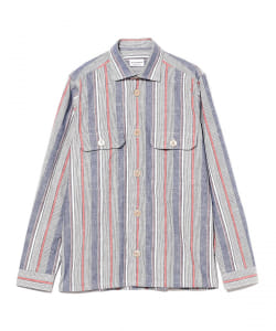 【別注】GUY ROVER / 2ポケット コットン マルチストライプ シャツブルゾン