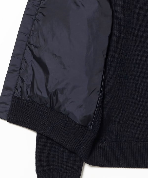 MONCLER / ダウン×ニット フーデッド カーディガン