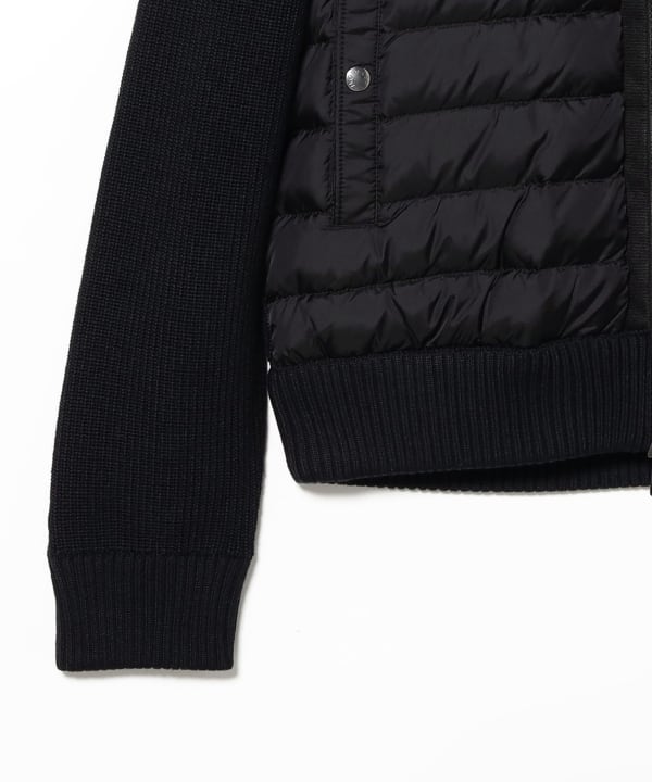 MONCLER / ダウン×ニット フーデッド カーディガン
