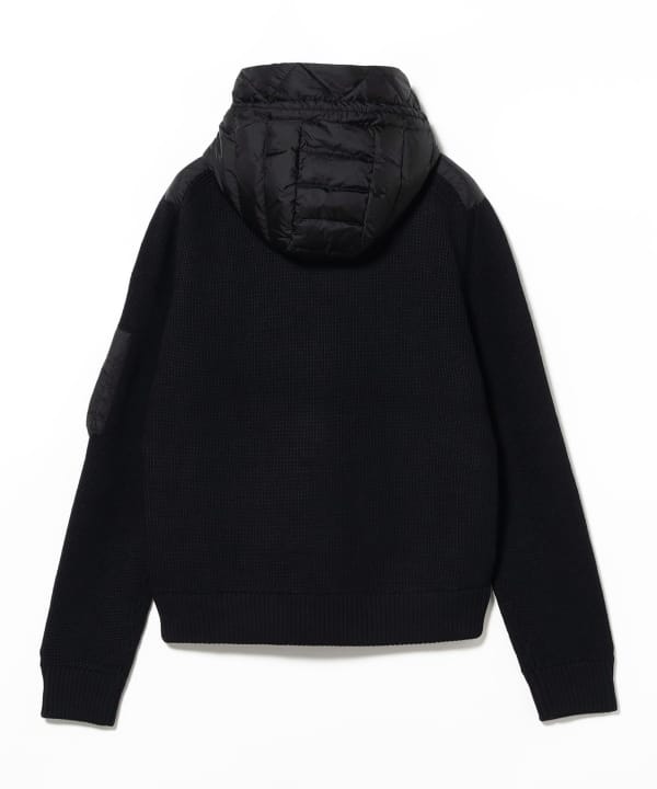 MONCLER / ダウン×ニット フーデッド カーディガン