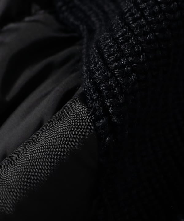 MONCLER / ダウン×ニット フーデッド カーディガン