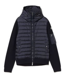 MONCLER / ダウン×ニット フーデッド カーディガン