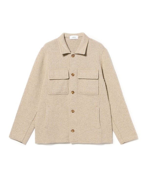 LARDINI / ウールナイロン ネップツイード カバーオール ニットジャケット