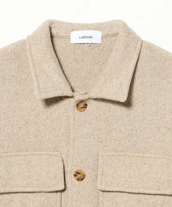 LARDINI / ウールナイロン ネップツイード カバーオール ニットジャケット