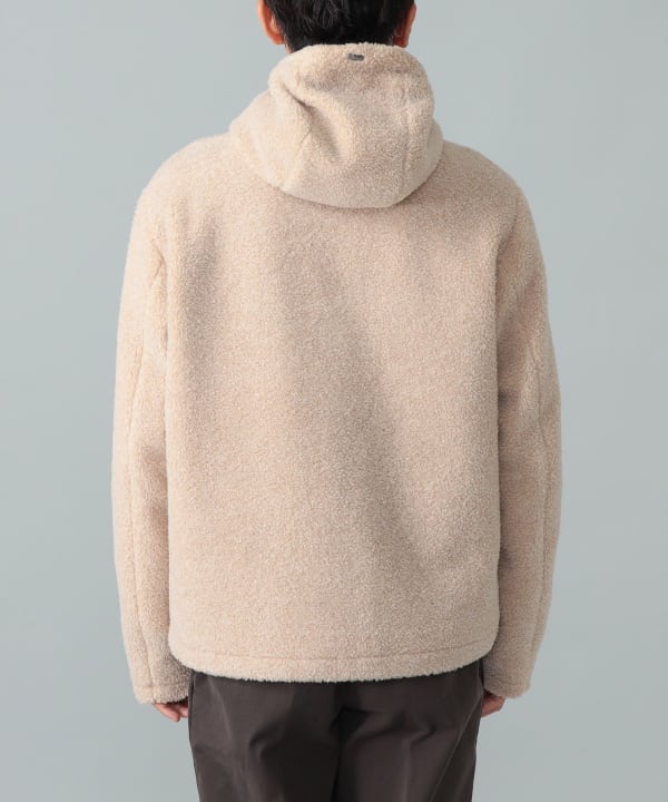 【+10%ポイントUP】HERNO / エコファー ニットコンビ スタンドカラーブルゾン Model：H182cm　Size：50