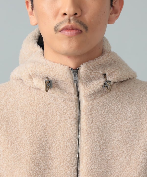 【+10%ポイントUP】HERNO / エコファー ニットコンビ スタンドカラーブルゾン