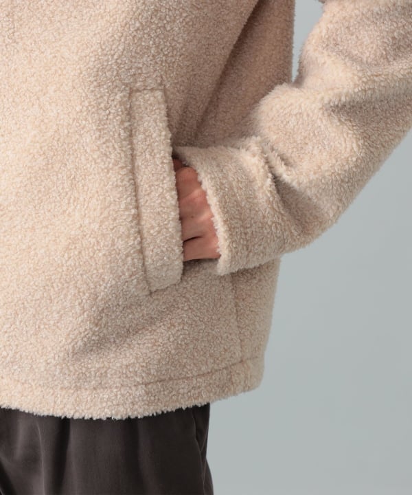 【+10%ポイントUP】HERNO / エコファー ニットコンビ スタンドカラーブルゾン