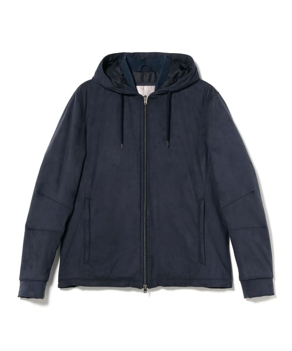 HERNO / エコスエード フーデッド ジップアップ ブルゾン