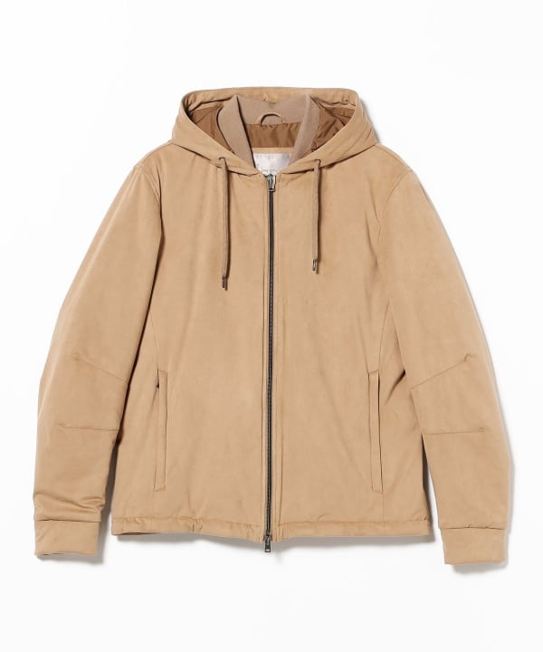 HERNO / エコスエード フーデッド ジップアップ ブルゾン