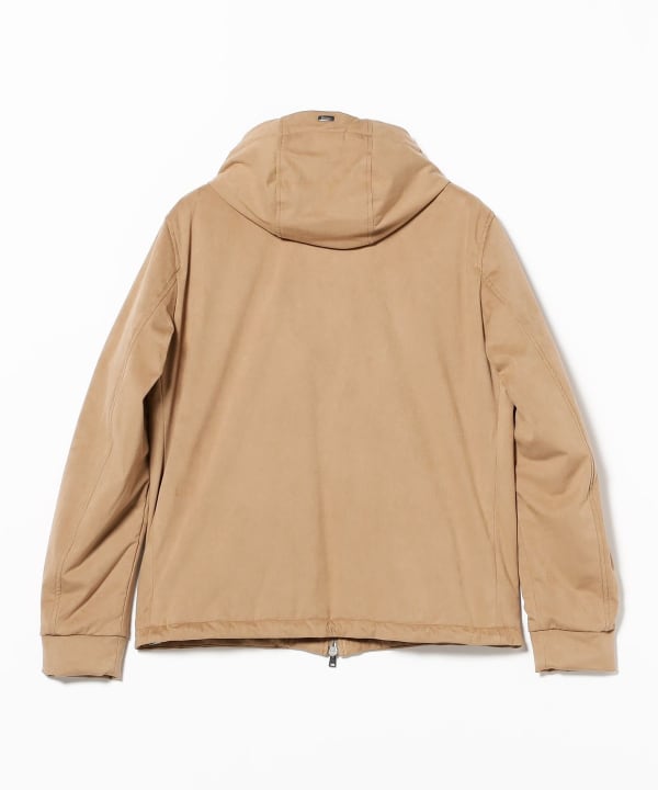 HERNO / エコスエード フーデッド ジップアップ ブルゾン
