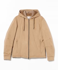 HERNO / エコスエード フーデッド ジップアップ ブルゾン