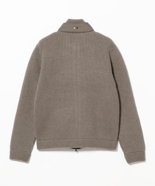 HERNO / ウールニット コンビ ライダース ダウンブルゾン