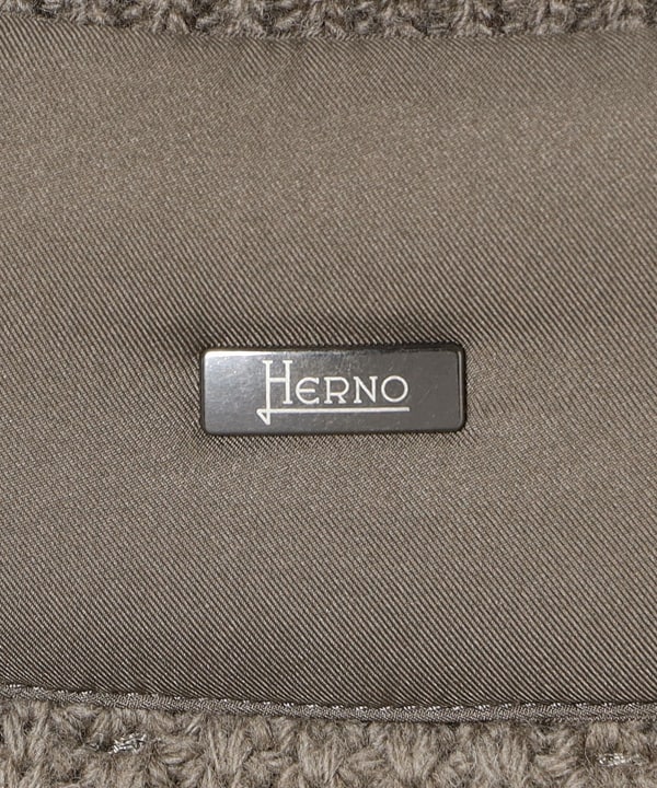HERNO / ウールニット コンビ ライダース ダウンブルゾン