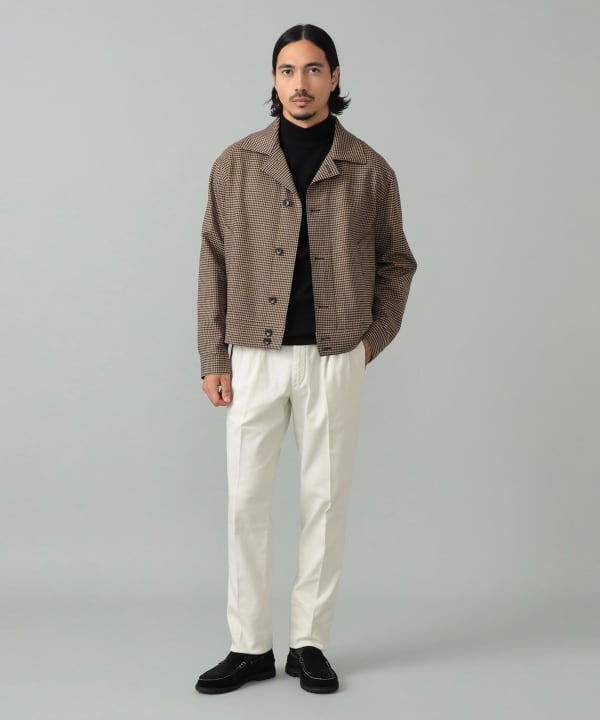 TAGLIATORE / GAREY ガンクラブチェック ショートブルゾン Model：H181cm　Size：48