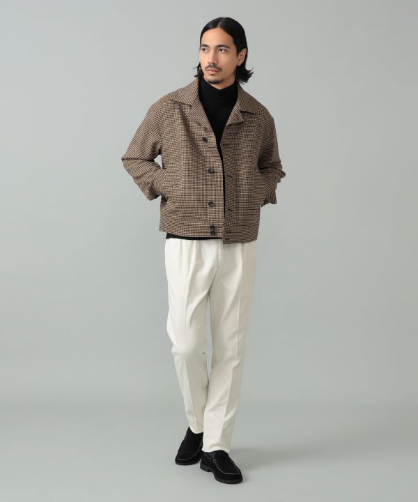 TAGLIATORE / GAREY ガンクラブチェック ショートブルゾン Model：H181cm　Size：48