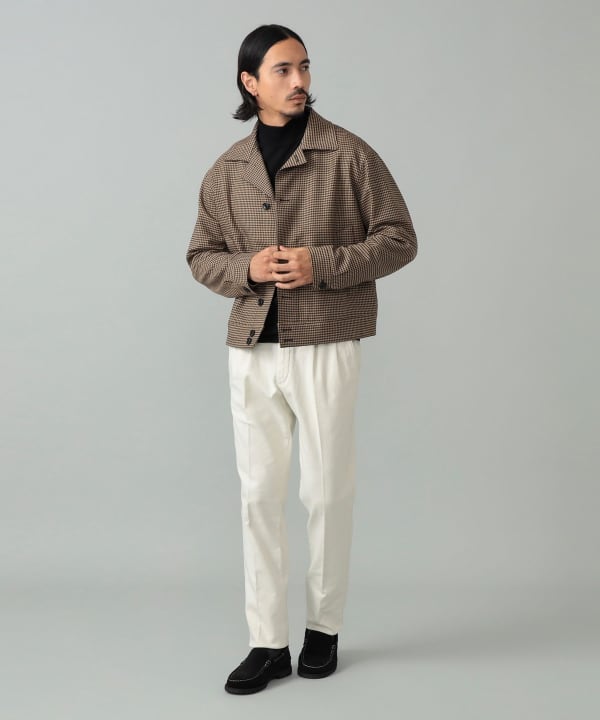 TAGLIATORE / GAREY ガンクラブチェック ショートブルゾン Model：H181cm　Size：48