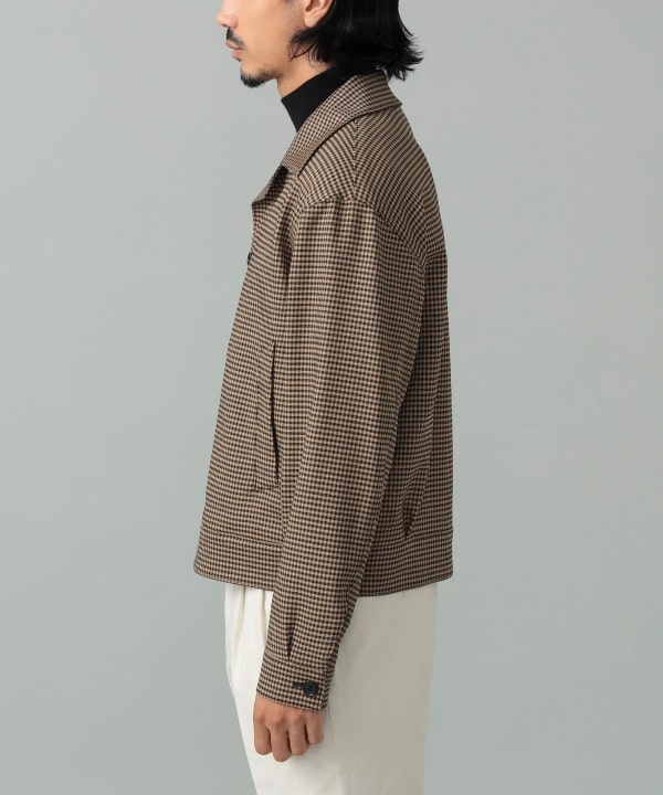 TAGLIATORE / GAREY ガンクラブチェック ショートブルゾン Model：H181cm　Size：48