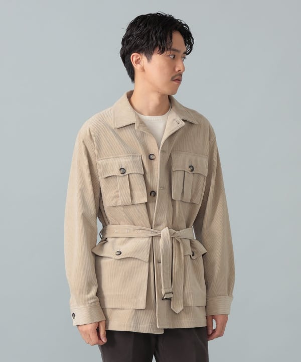 【別注】D.C.WHITE / コーデュロイ サファリジャケット Model：H182cm　Size：48