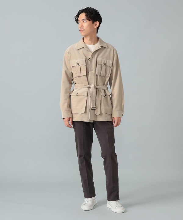 【別注】D.C.WHITE / コーデュロイ サファリジャケット Model：H182cm　Size：48
