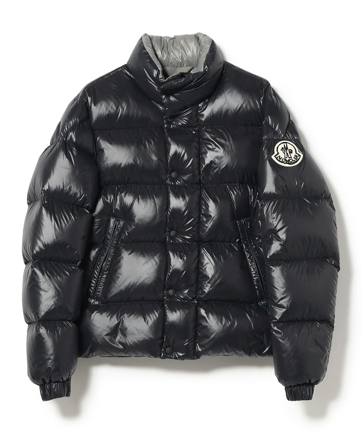 マックスマーラー　iBLUES フリル付きダウンジャケット ブラック　フェザー Brilla per il gusto（ブリッラ ペル イル グスト）MONCLER / BENDOLA