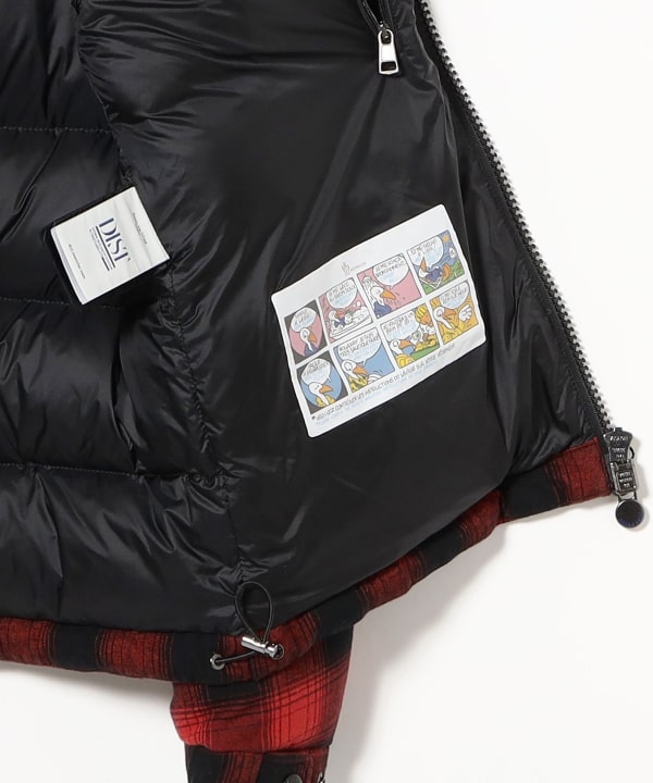 MONCLER / AIROR チェック フランネル フーデッド ダウンジャケット