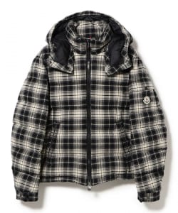 MONCLER / AIROR チェック フランネル フーデッド ダウンジャケット
