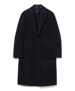 キュプラ100％[美品]Loro Piana ダブルチェスターコート カシミヤ100%女優襟 黒