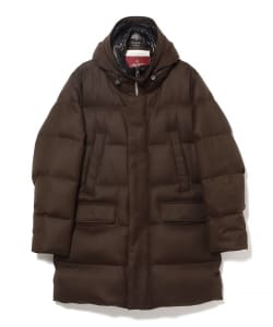 MONTECORE / ウール フーデッド ダウン コート