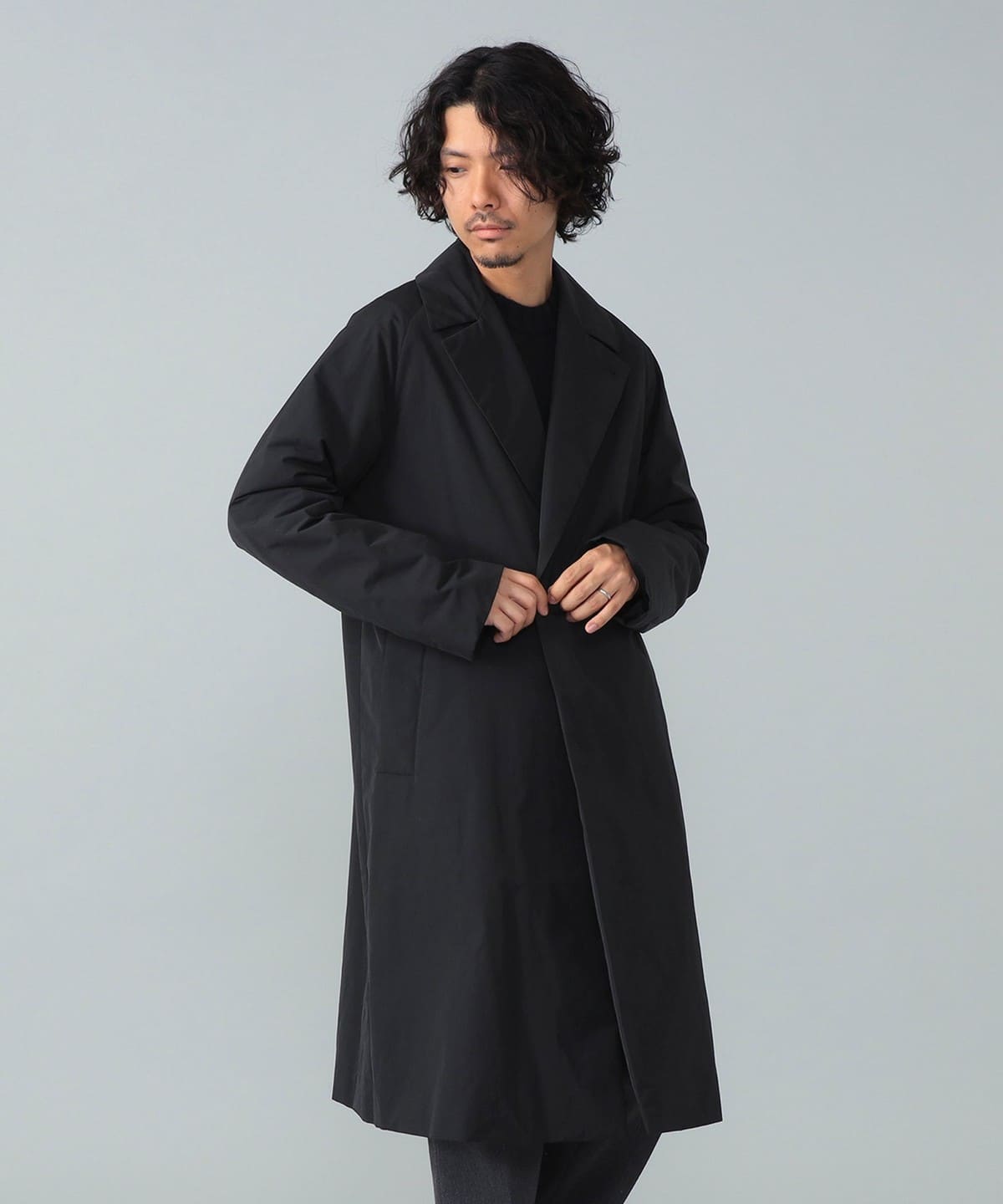 【別注】hevo イーヴォ / SURBO ソリッド ダブルブレスト コート コート MEN BLACKxWHITE/2519 42 【別注】hevo イーヴォ / SURBO ソリッド ダブルブレスト コート コート MEN BLACKxWHITE/2519 42