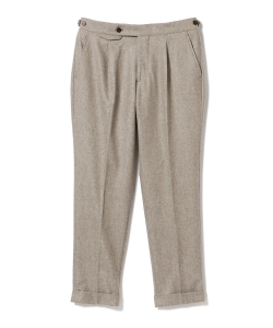 ▲BERWICH / BtoB フラノ 1プリーツサイドアジャスタースラックス◎