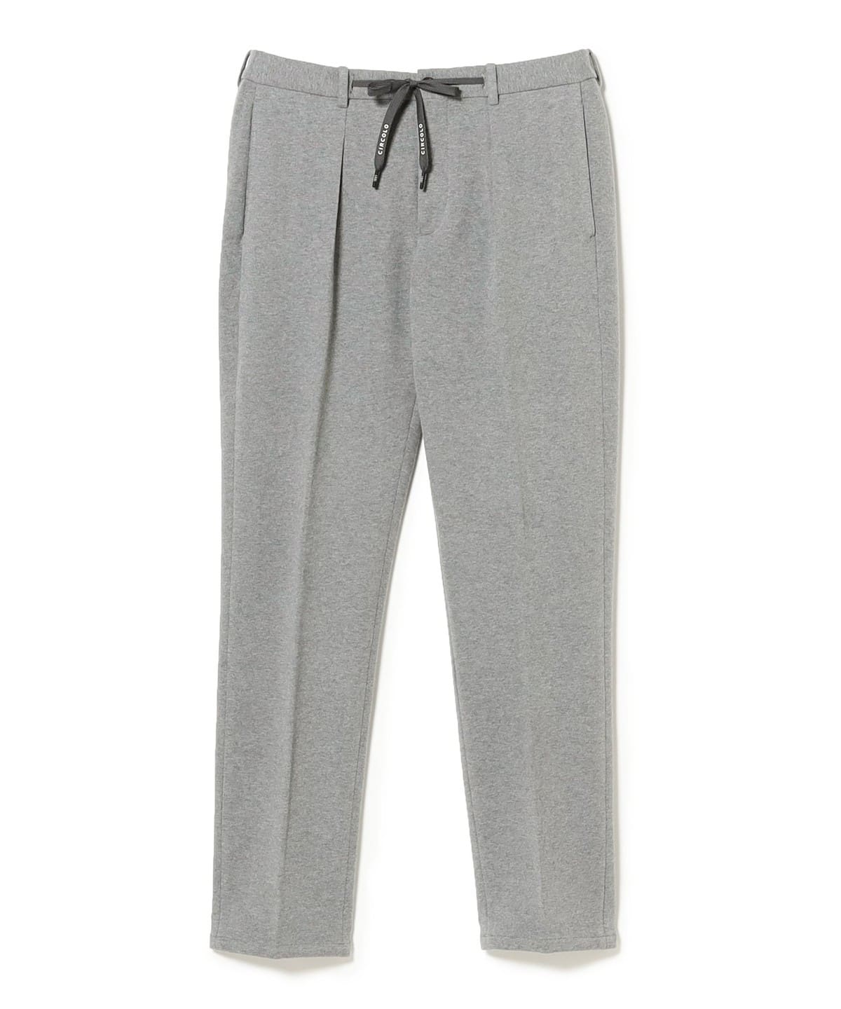 【別注】CIRCOLO1901 チルコロ1901 / ジャージ ソリッド 1プリーツ ドローコード パンツ パンツ MEN LT. GREY/0253 42 【別注】CIRCOLO1901 チルコロ1901 / ジャージ ソリッド 1プリーツ ドローコード パンツ パンツ MEN LT. GREY/0253 42