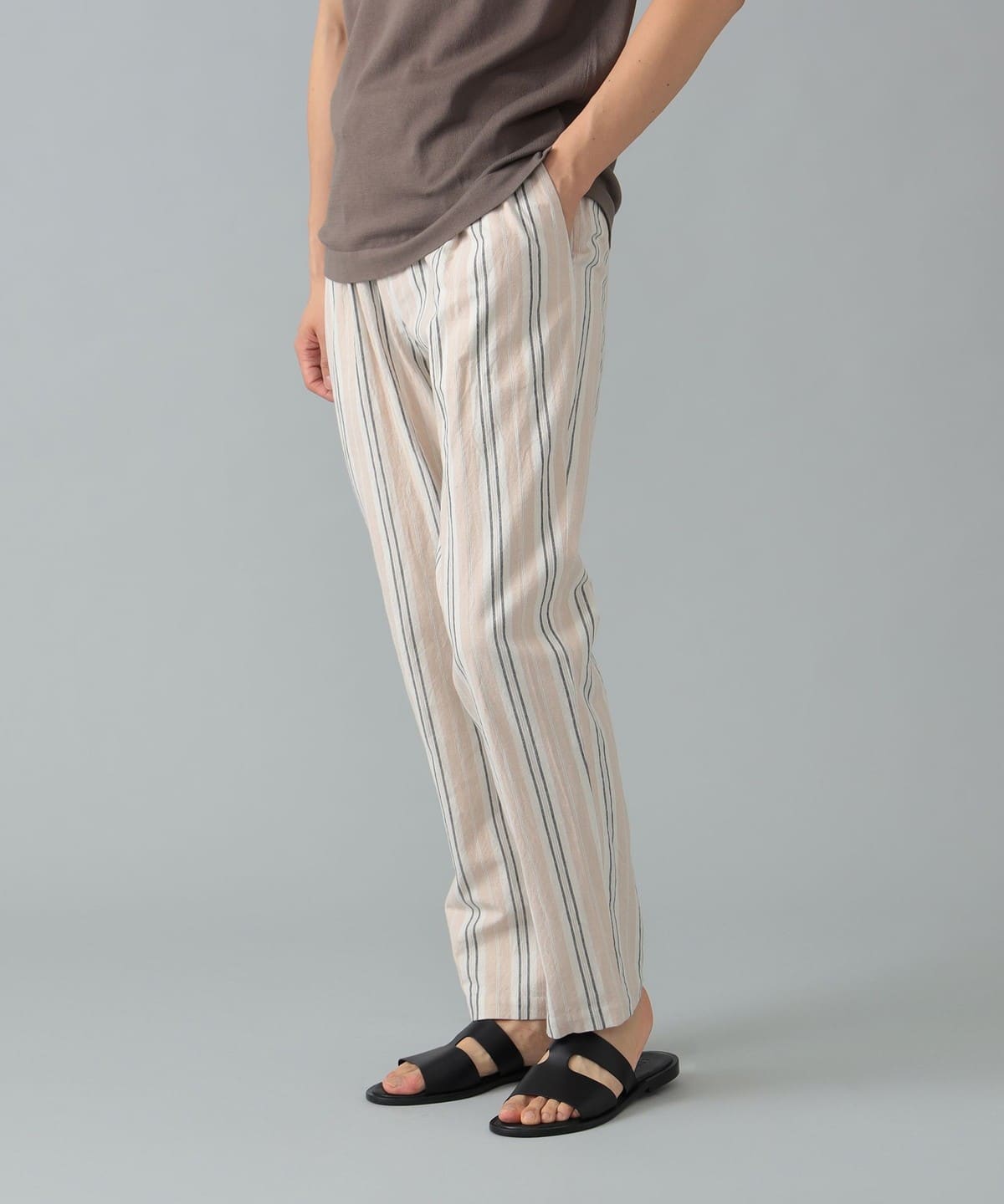 サンドストライプ イージーパンツ パンツ MEN BEIGE 46 サンドストライプ イージーパンツ パンツ MEN BEIGE 46
