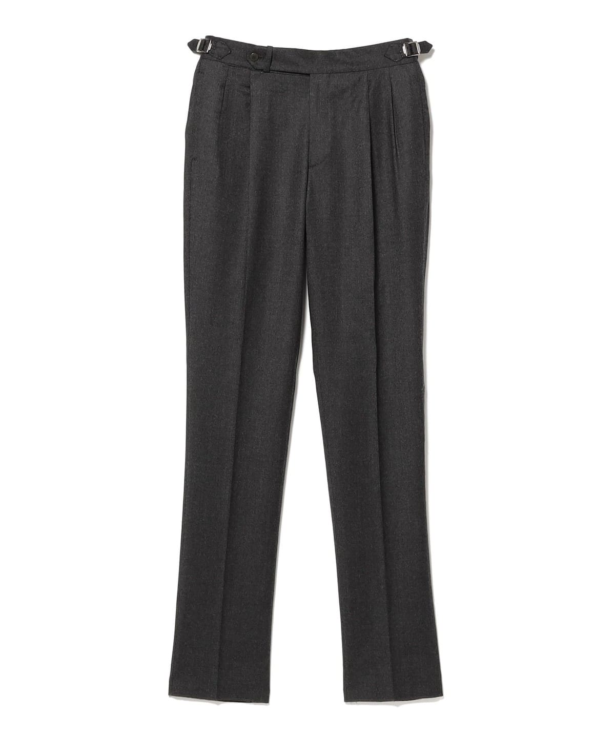 【別注】MASSIMO CORRADO / ウールサキソニー 2プリーツ サイドアジャスター スラックス パンツ MEN CHARCOAL. G/3 44 【別注】MASSIMO CORRADO / ウールサキソニー 2プリーツ サイドアジャスター スラックス パンツ MEN CHARCOAL. G/3 44