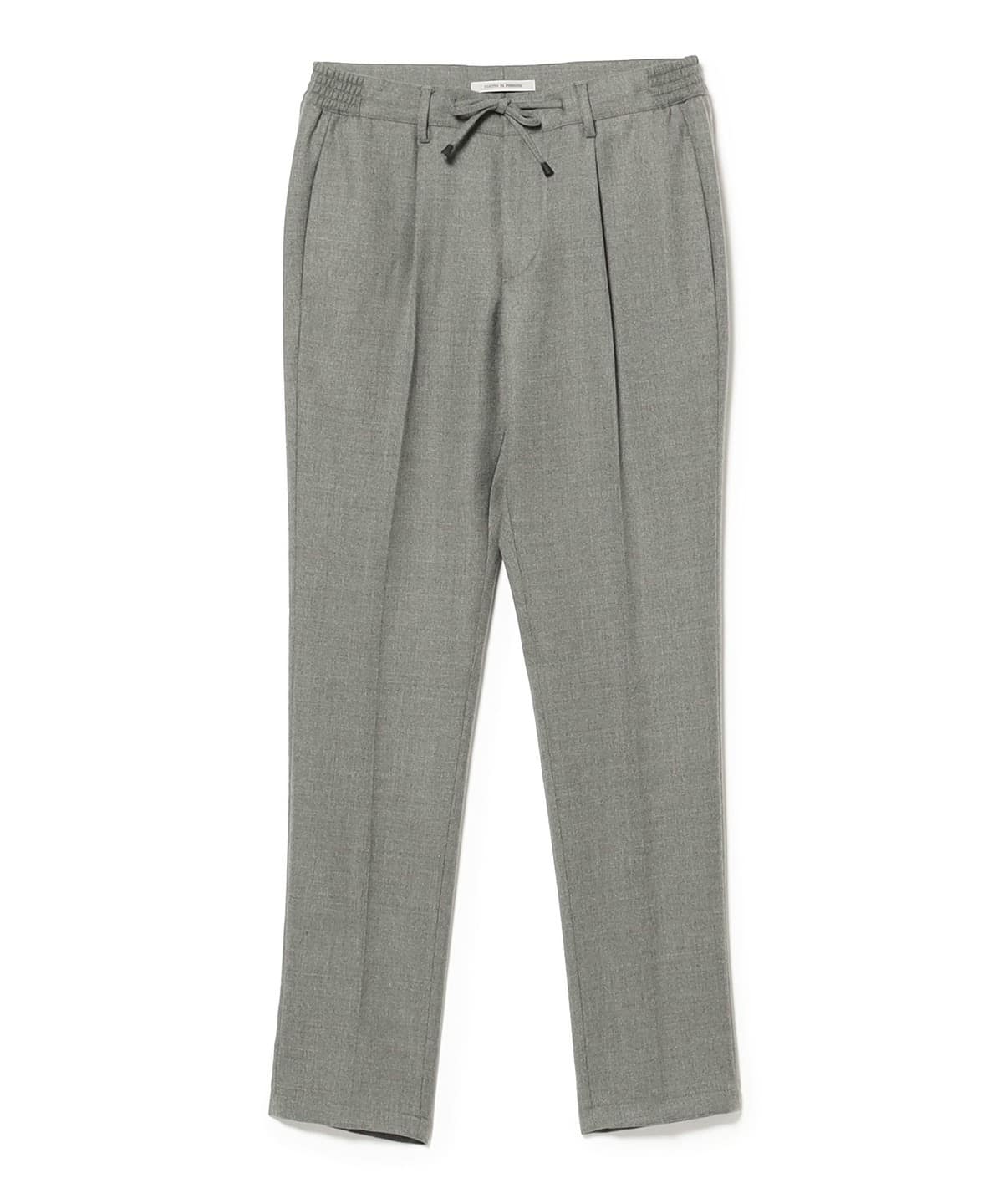 【別注】giabsarchivio ジャブス アルキヴィオ / MASACCIO サキソニー 1プリーツ ドローコード スラックス パンツ MEN GREY/92 50