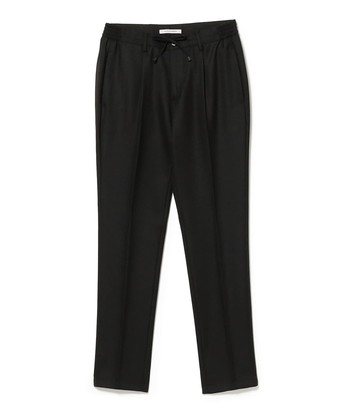 【別注】giabsarchivio ジャブス アルキヴィオ / MASACCIO サキソニー 1プリーツ ドローコード スラックス パンツ MEN BLACK/999 44