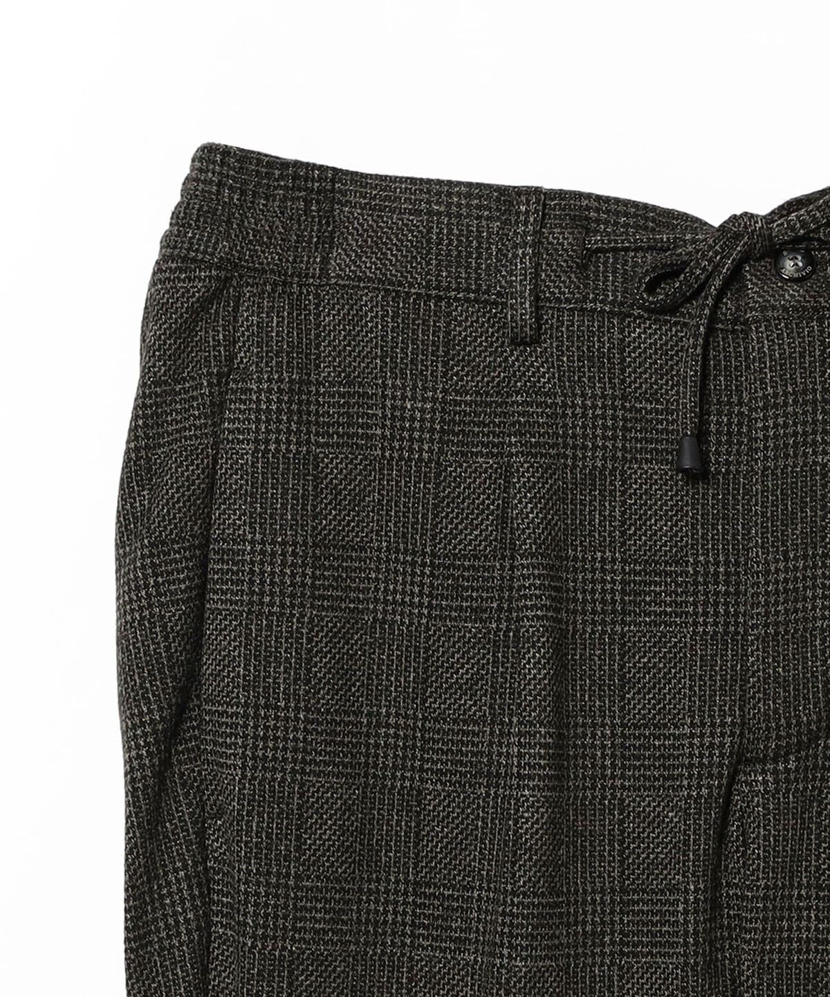 c*a様 ミックスファブリック グレンチェック柄 1プリーツ ドローコード