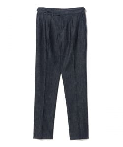 【別注】BRIGLIA 1949 / デニム サイドアジャスター 2プリーツ スラックス