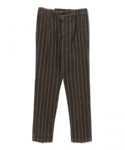 【別注】BRIGLIA 1949 / ISOLA リネンミックス ストライプ 1プリーツ スラックス