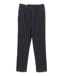 【別注】BRIGLIA 1949 / ISOLA リネンミックス ストライプ 1プリーツ スラックス