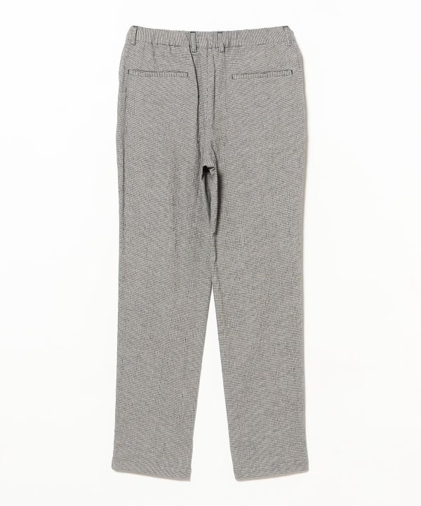 Cotton linen houndstooth print easy pants
