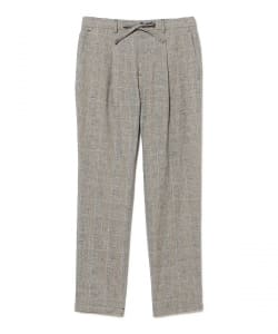 リネンコットン グレンプレイド柄 イージーパンツ