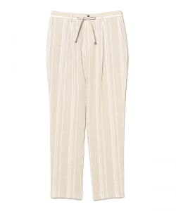 リネンコットン ストライプ イージーパンツ