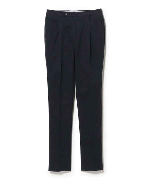 PT TORINO / Slim Fit 1-Pleat Cotton Trousers