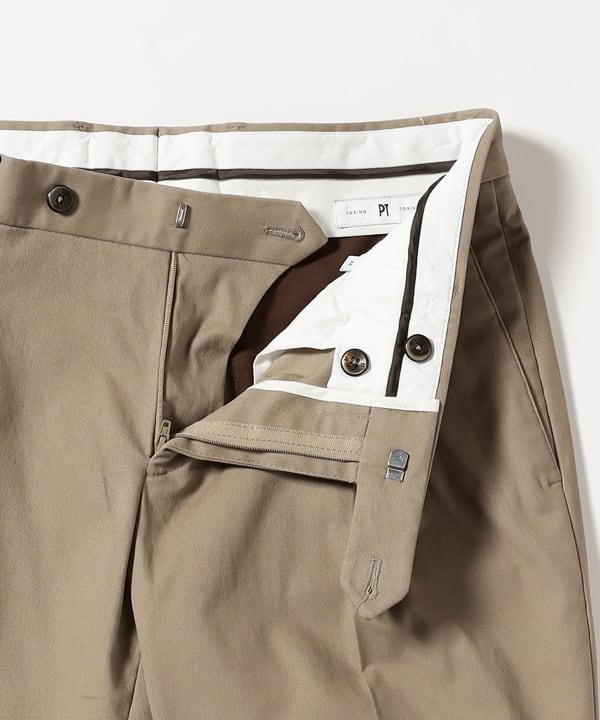PT TORINO / Slim Fit 1-Pleat Cotton Trousers
